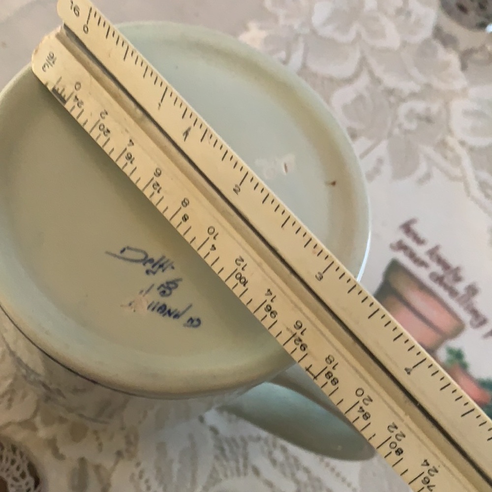 HOLLAND DELFT BLUE LARGE COFFEE CUP MUG WINDMILL SOUVENIR  “KLM” VINTAGE VTG - Picture 11 of 13